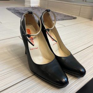 Miu Miu black heels, ankle strap